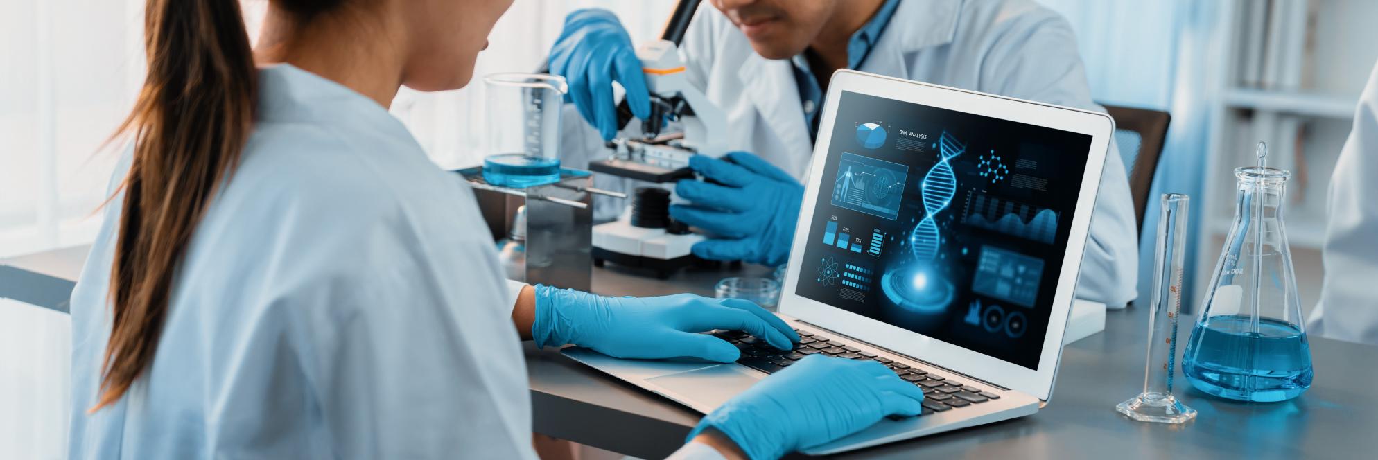 NIW approved scientists in an United States research lab.